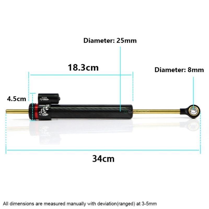 Stering Dumper Matriz Stabilizer setang stabiliser stang Carbon kevlar matris fungsi 16 click panjang &amp; pendek