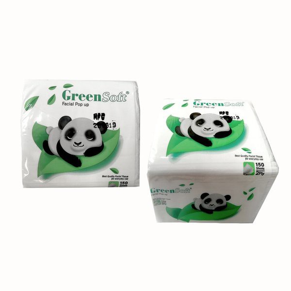 Tissue Green Soft Pop Up 150's