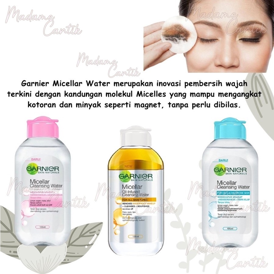 ✿ MADAME ✿ GARNIER SKINCARE MICELLAR CLEANSING WATER BLUE PINK OIL INFUSED PEMBERSIH WAJAH BPOM