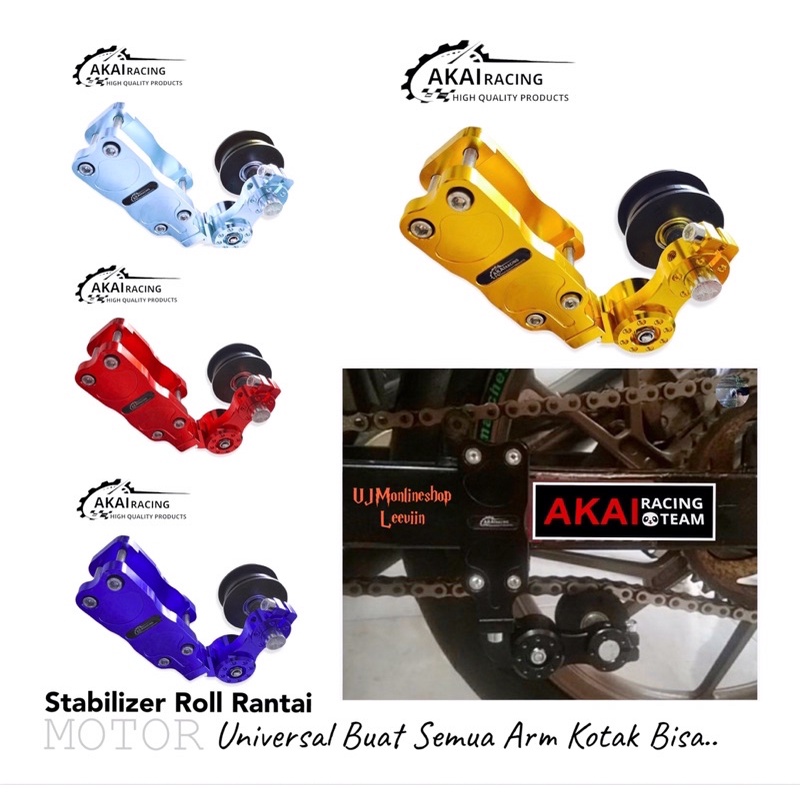 Stabilizer Roll Rantai Full CNC Universal Buat Vixion/Satria Fu/Mx New135/Mx King150/Gsx/Sonic/Gtr150