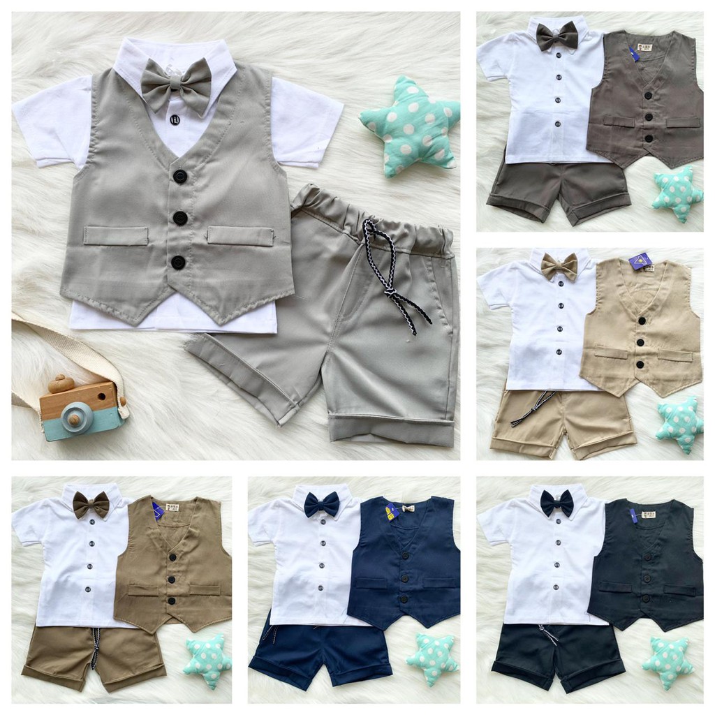 tuxedo anak laki laki 4 5 6 7 tahun (SIZE BESAR 4-7 TAHUN) baby tuxedo set tuxedo bayi baju kondangan cowok jas baby jas kondangan anak  formal