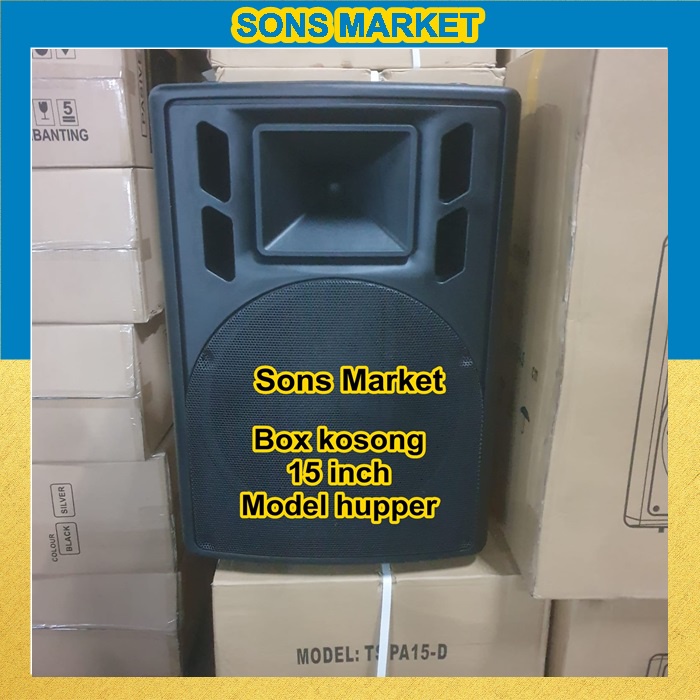 Box speaker fiber plastik 15 inch model HUPER 15in import box kosong tebal