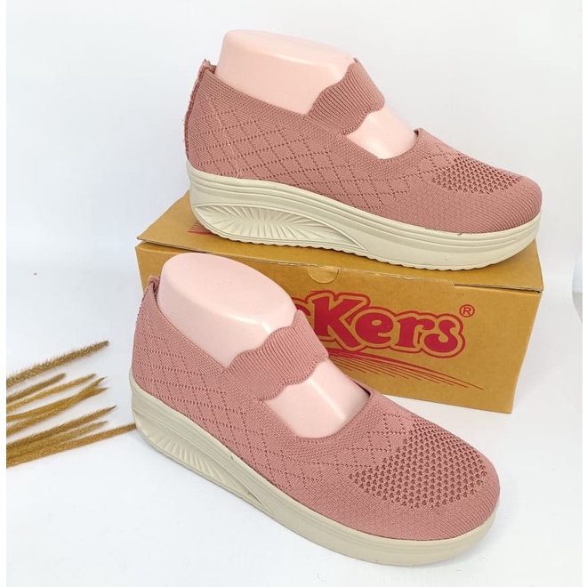 Belbe/Sepatu Rajut import/Sepatu Wedges Wanita/Sepatu cewe import/Sepatu slip on