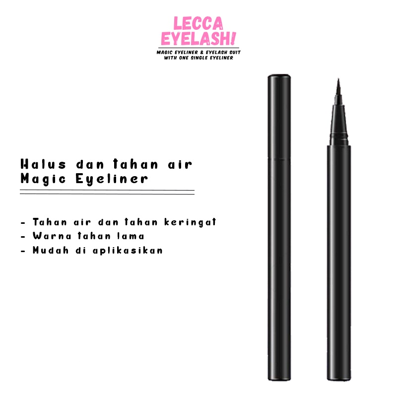 BULU MATA PALSU MAGIC EYELINER &amp; EYELASH LANGSUNG NEMPEL PAKETAN SET 3 PAIRS AKSESORIS HIASAN MATA WANITA MERK LECCA