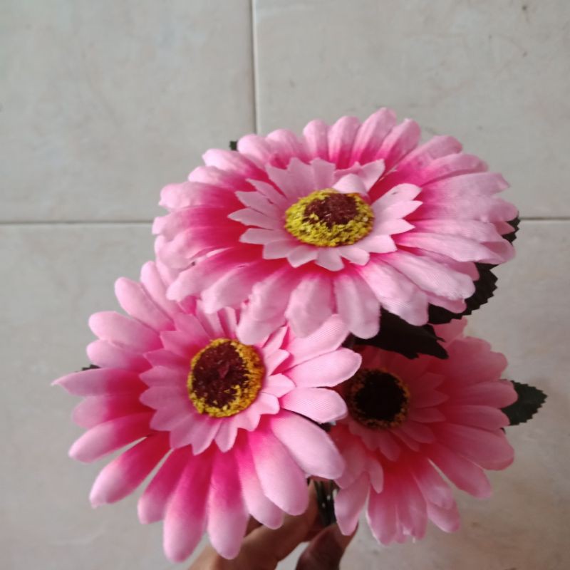 Bunga Artificial / Bunga Palsu / Gerbera Daisy X5