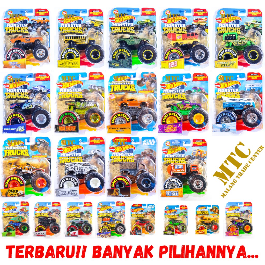HOT WHEELS MONSTER TRUCKS ORIGINAL MATTEL DIJAMIN - MONSTER TRUK - MONSTER TRUCK