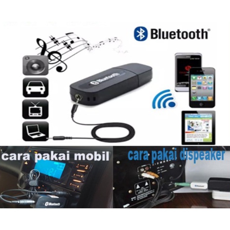 PA USB Bluetooth Audio Receiver CK02 USB wireless speaker musik HP 3.5mm reciever adapter kabel perangkat aux