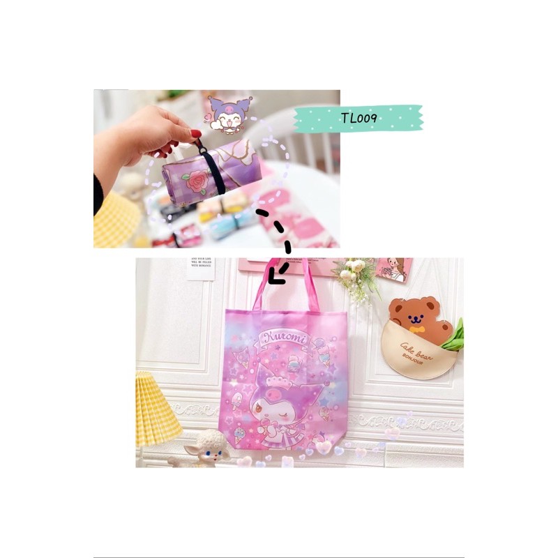 tas lipat belanja sanrio hello kitty melody snoopy TL009 folding shopping bag
