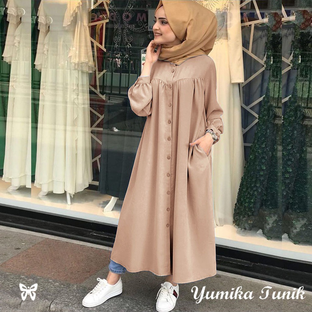 HOPYLOVY - YUMIKA SYAKILA LONG DRESS TUNIK PANJANG WANITA