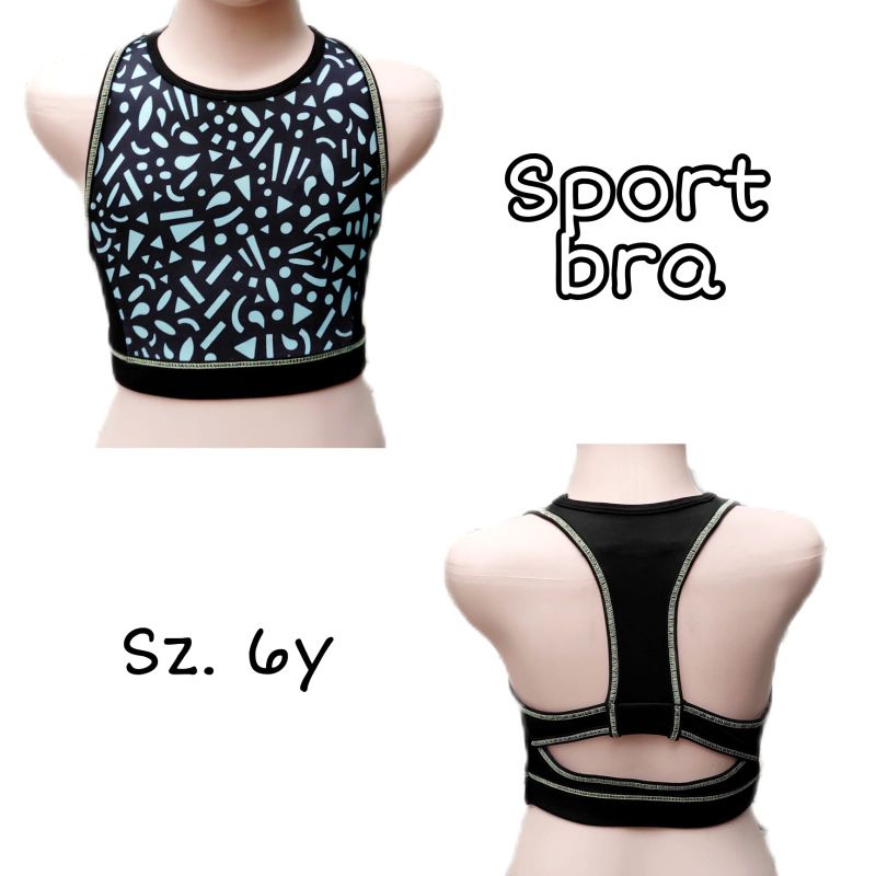 Sport bra anak perempuan Justice black tosca sz.6thn