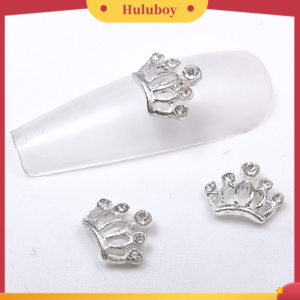 Huluboy Huluboy♡ 10pcs Charms Kuku 3D Desain Acak Untuk Salon Manicure