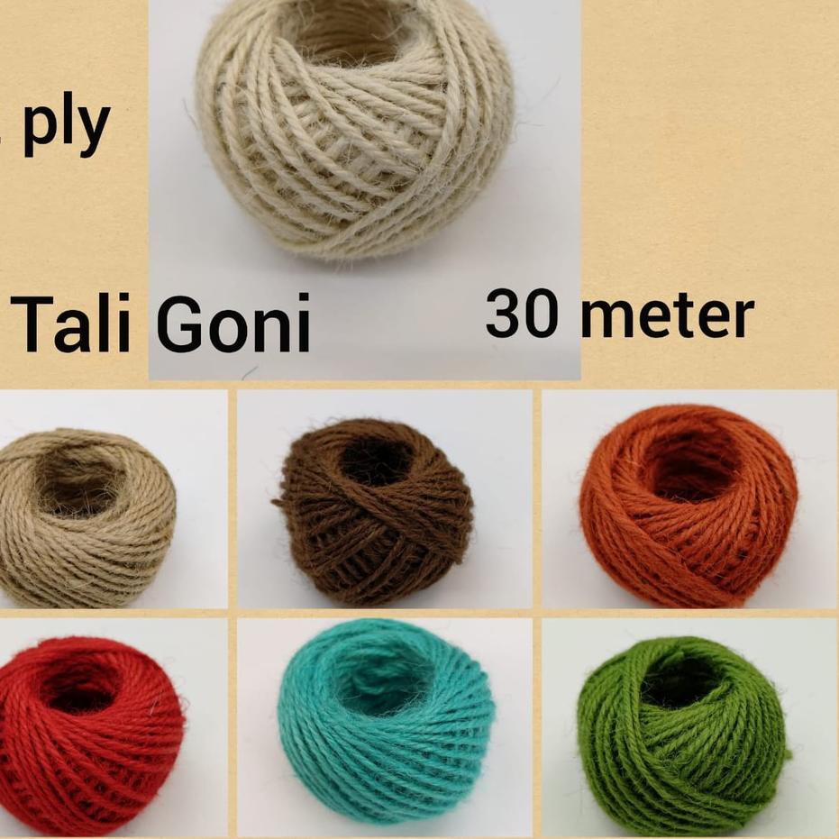 

oau>>633 TALI GONI WARNA / BENANG GONI 2 PLY 1 ROLL