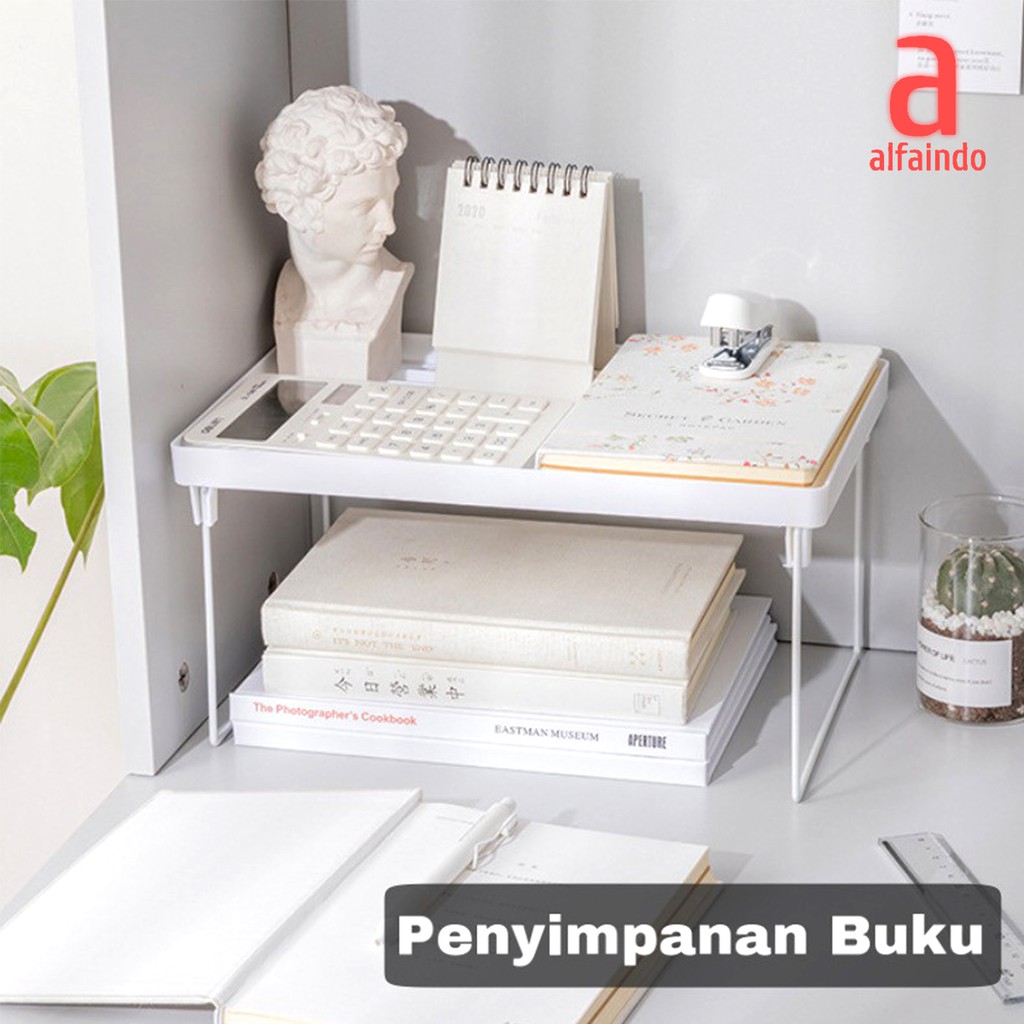 Rak Penyimpanan Lipat Serbaguna Meja Kantor Buku Storage Stationery Dekstop RT018