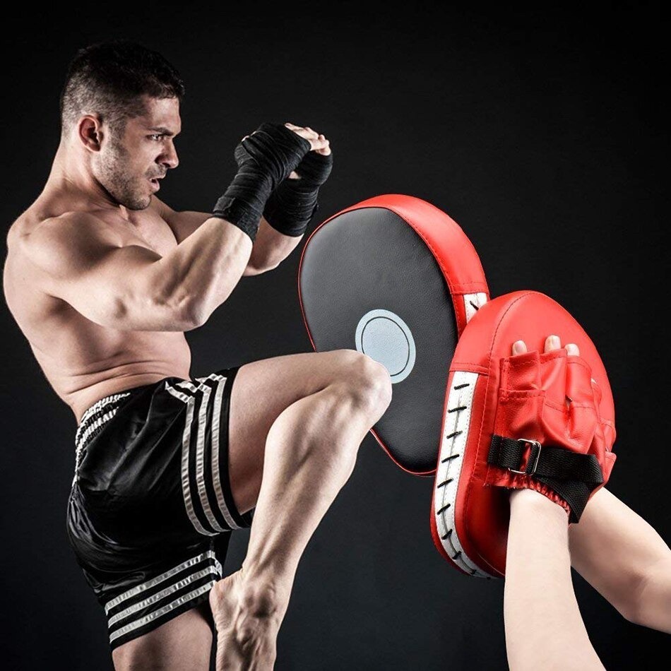 Sarung Tangan Latihan Taekwondo Tinju PU Foam Boxer Target Pad