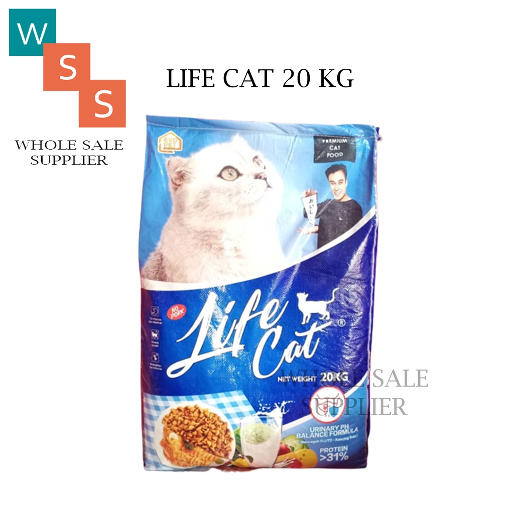 MAKANAN KUCING LIFE CAT FOOD 20KG GOSEND GRAB