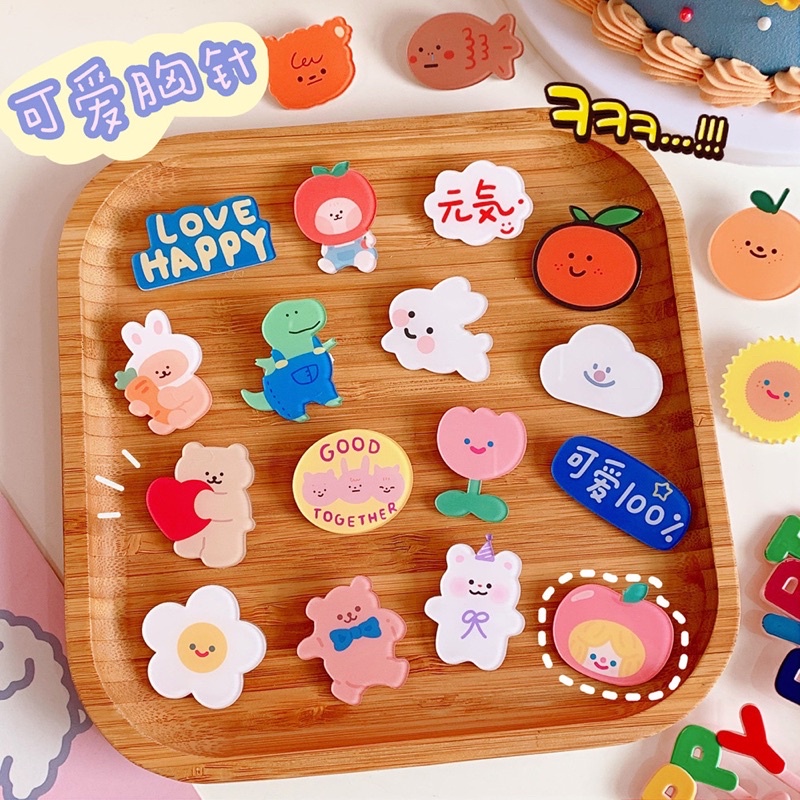 BROS PENITI PREMIUM LUCU / CUTE PIN BROOCH PIN BROS ACRYLIC AKRILIC KOREAN STYLE CUTE IMPORT / PIN TAS LUCU