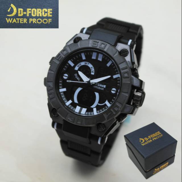 jam tangan pria D-force DF8003 original water resist 4.4cm