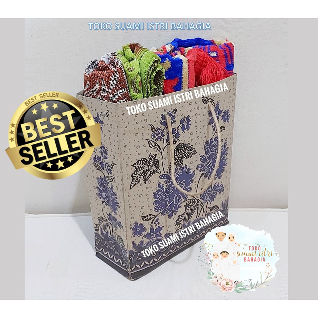 Paper Kantong Goodie Souvenir Bag Kertas untuk Sajadah Tahlilan Akikah Sumbangan Kiky Batik Murah