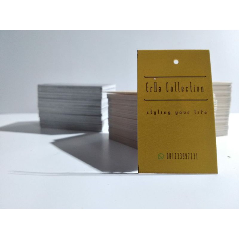 

hangtag label baju / hang tag custom / hangstag murah label baju / hantag merk baju tag 3x5