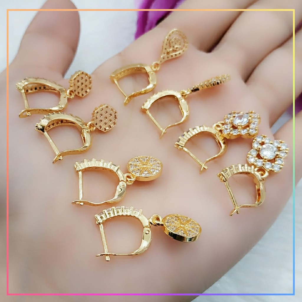 Anting Xuping anting dewasa jurai permata lapis emas gold AT 047