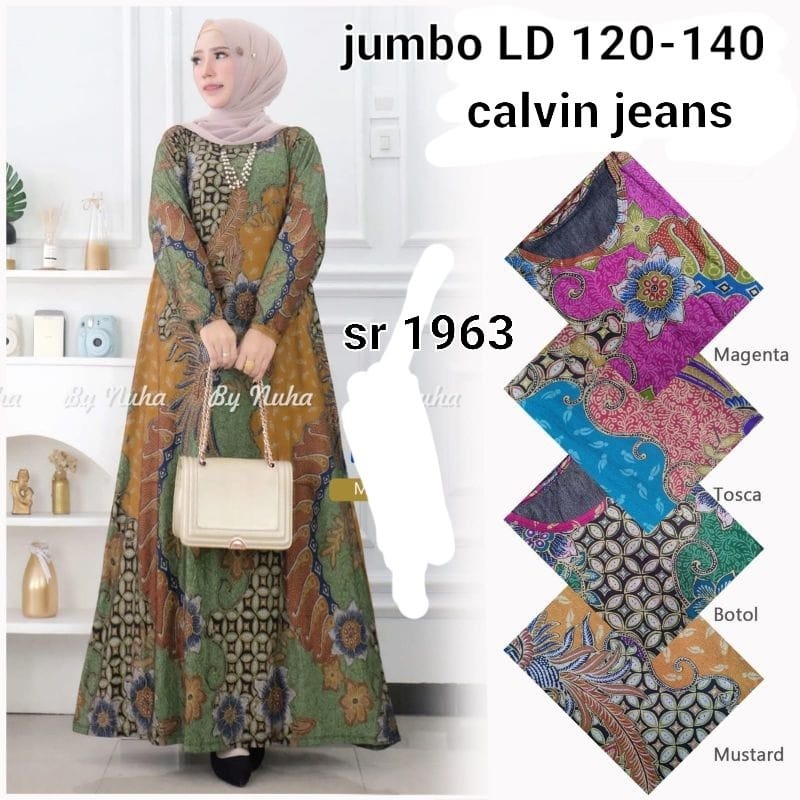 BATIK Maxy / Kaila Dress - Gamis Calvin jeans Terbaru murah