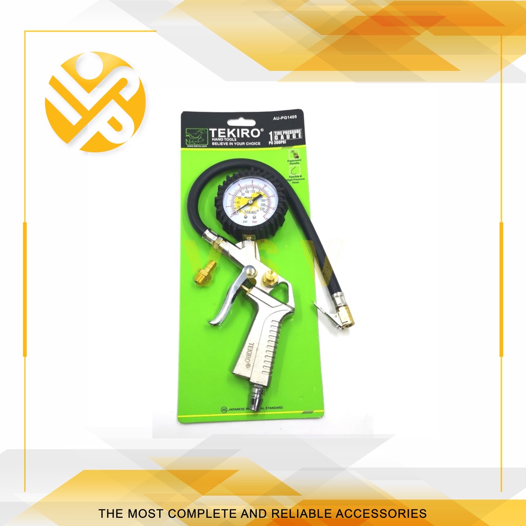 Jual TEKIRO Tire Pressure Gauge 3 in 1/ Alat Ukur Isi Angin Ban
