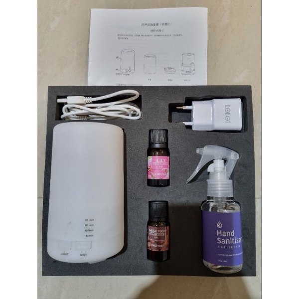 Parcel paket package - Ultrasonic aromaterapi diffuser humidifier 125 ml / essential oil 10 ml aromatherapy