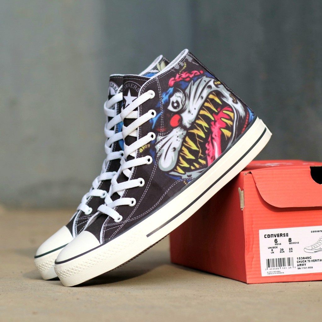 SEPATU ALL STAR CONVERSE 70S MOTIF DORAEMON HIGH PREMIUM BANDUNG