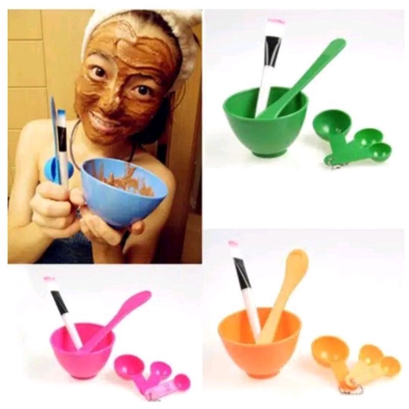 MANGKOK MASKER SET SPATULA KUAS SENDOK