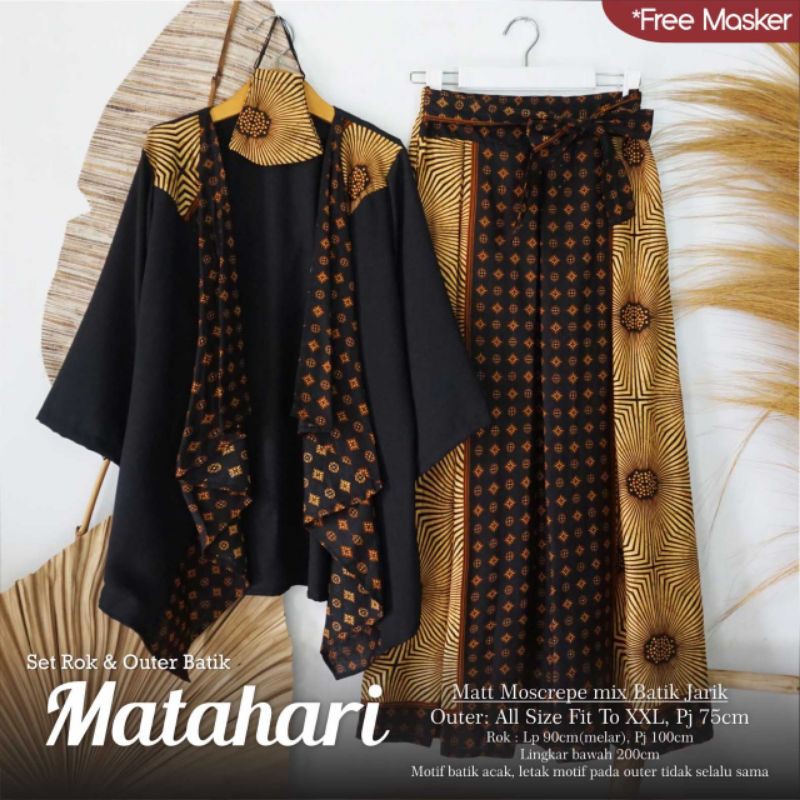 set batik rok  n outer