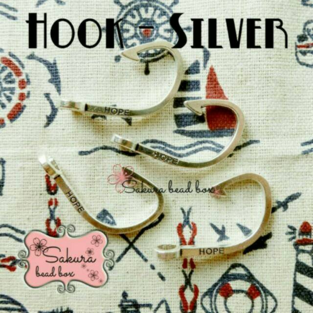 Bahan Aksesoris Gelang / Kalung Pengait Kail Gelang Tali Kulit Hook
