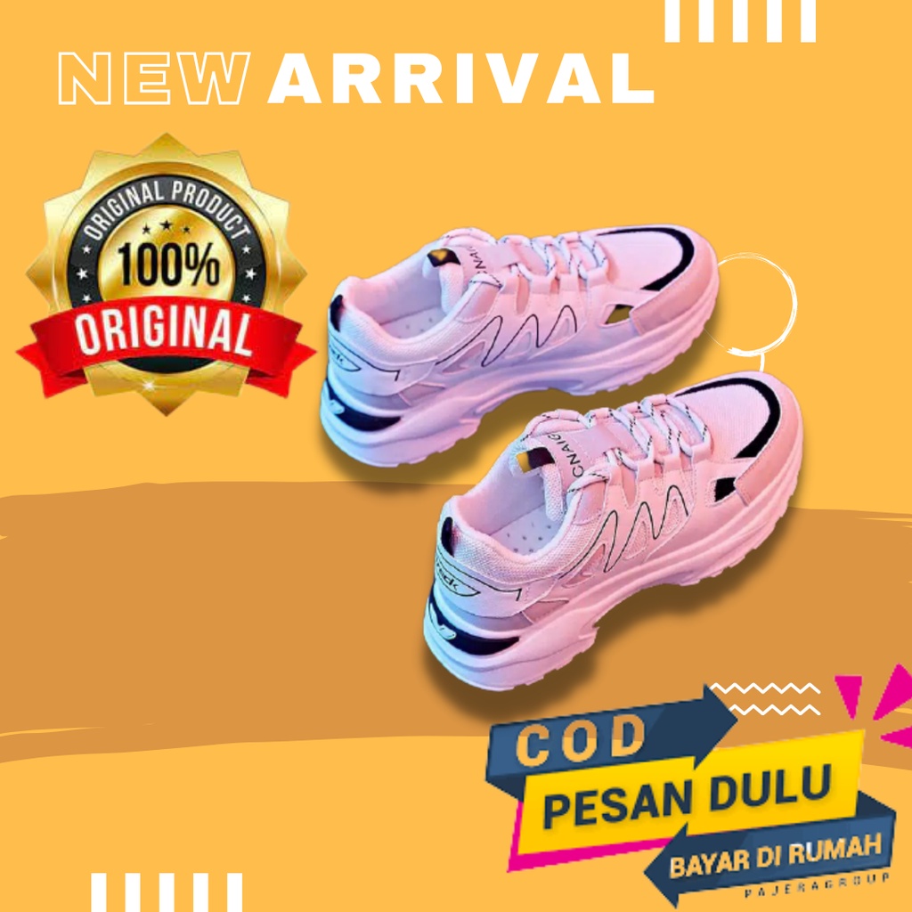 Sepatu Wanita Korea Korean Style Kekinian 2022 Sneakers Putih Murah Tinggi Original NM - 701 - AA
