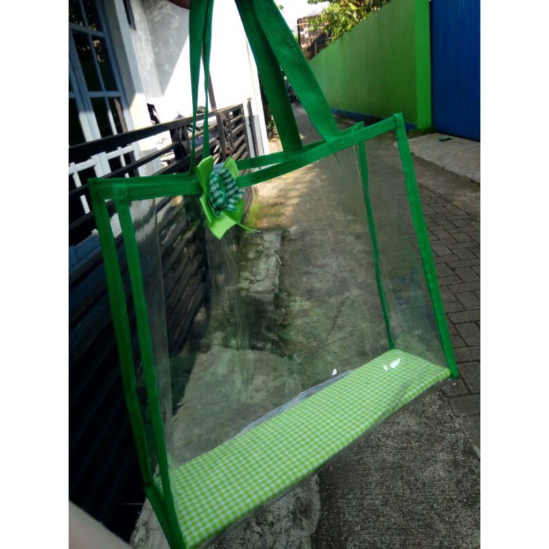 

32x30x9 Beli satuan boleh banget! Tas mika polos murah! Tas parcel murah!