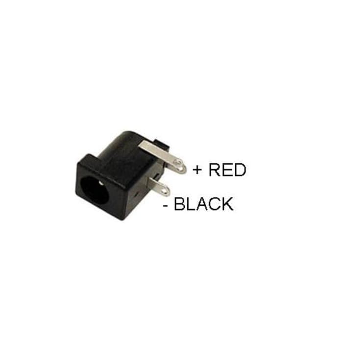 Socket DC 2.1x5.5mm Female Mount DIP PCB Power Plug In Jack black htam