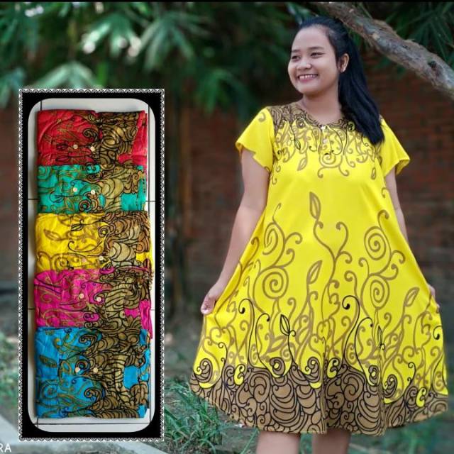 Daster Payung Motif Ukir Rayon Santung Soloan