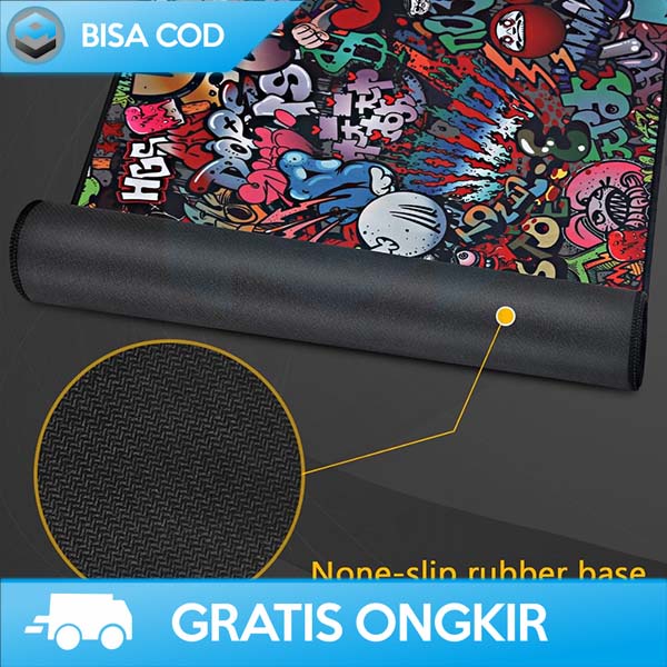 GAMING MOUSEPAD DESK MAT BAHAN SILIKON EASYIDEA ULTRA SMOOTH SLIP BACK