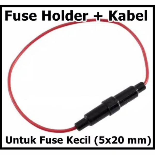 Konektor Fuse Holder Kabel Rumah Sekring Kaca Kecil 5x20