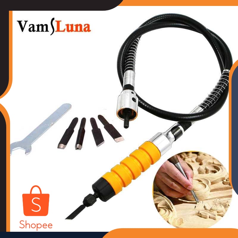 Alat Pahat Mesin Pisau Ukir Kayu Elektrik Carving Knife Chisel Wood VamsLuna