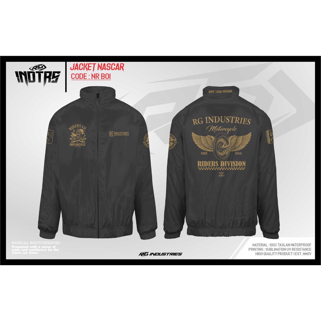 Jaket Track Nascar Jaket Nascar RG INDUSTRIES Jaket Nascar Racing