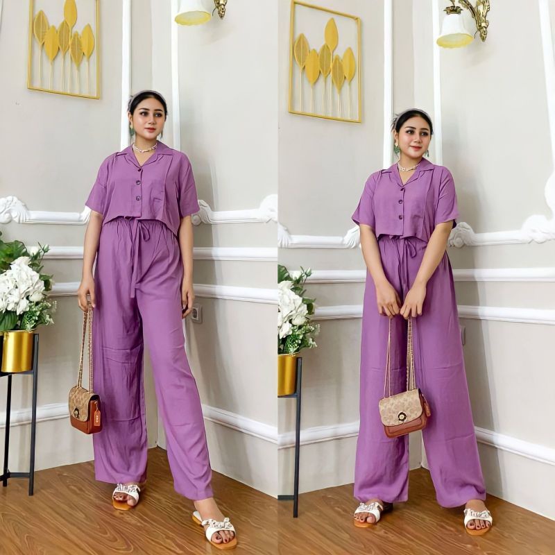 PIYAMA CROP TOP RAYON | PIYAMA RAYON | ONE SET CROP RAYON | BAJU TIDUR WANITA | PIYAMA WANITA