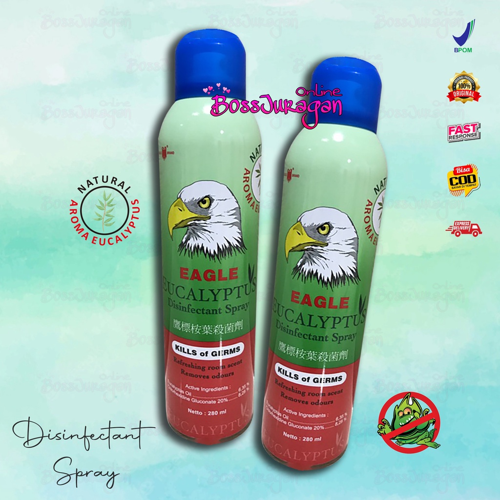 (BOSS) 280mL - EAGLE EUCALYPTUS Disinfectant Spray - Eagle Disinfektan Spray