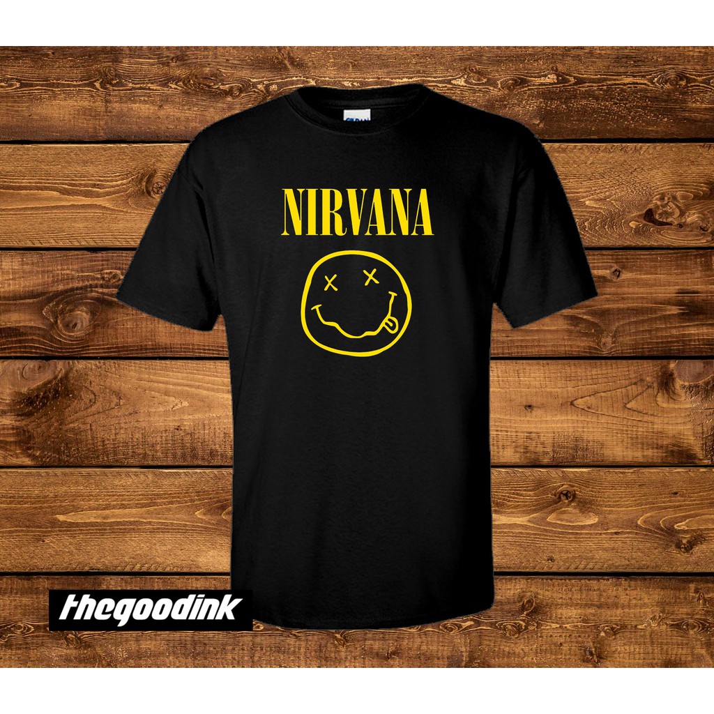 Kaos Nirvana - Band Logo 2 - Original Gildan T-shirt DTG Print