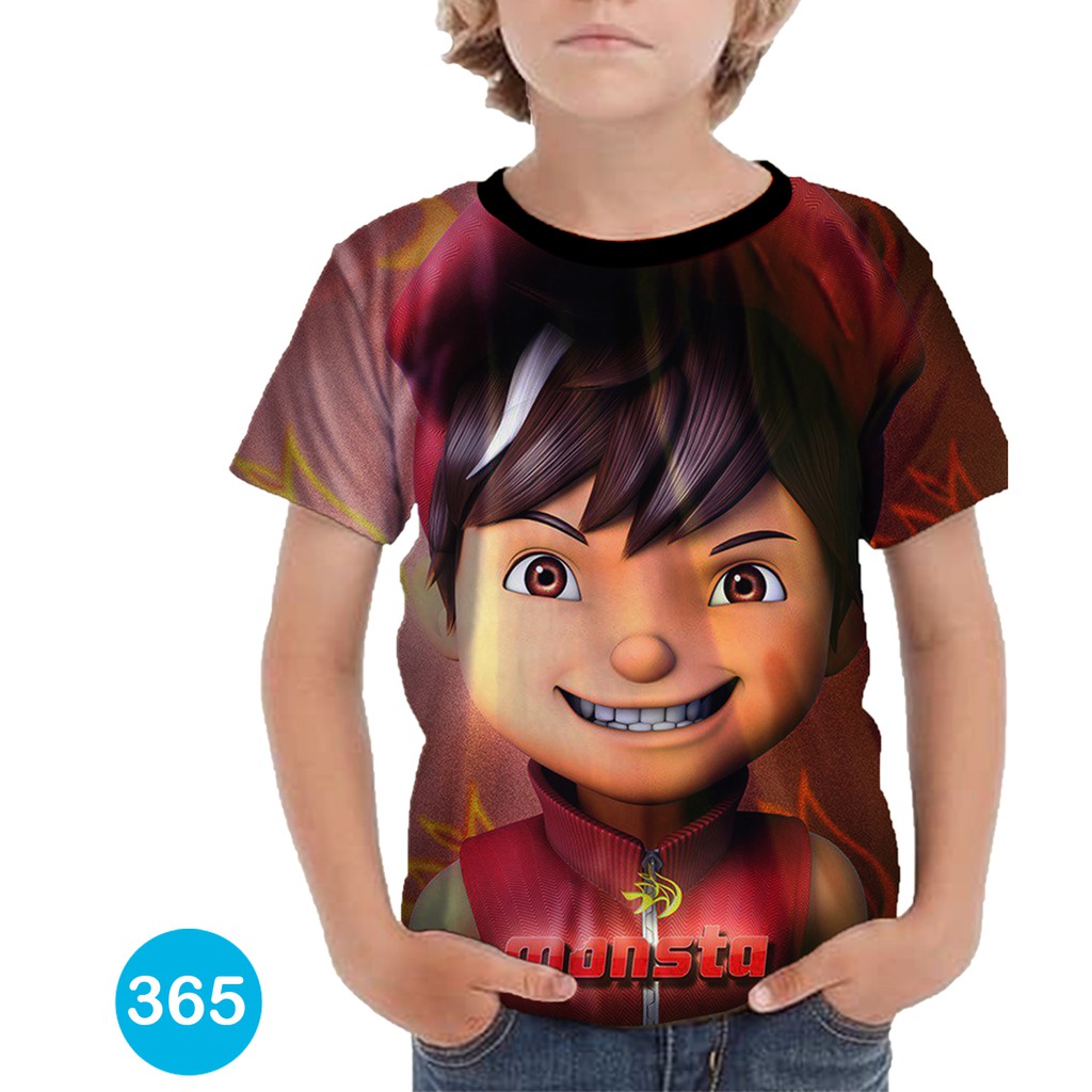 Baju Boboiboy Api 3D Baju Anak Boboiboy Api Series Kartun Anak #365