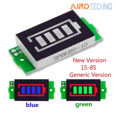 Indikator Baterai 18650 / Lipo 1-8S 1S-8S