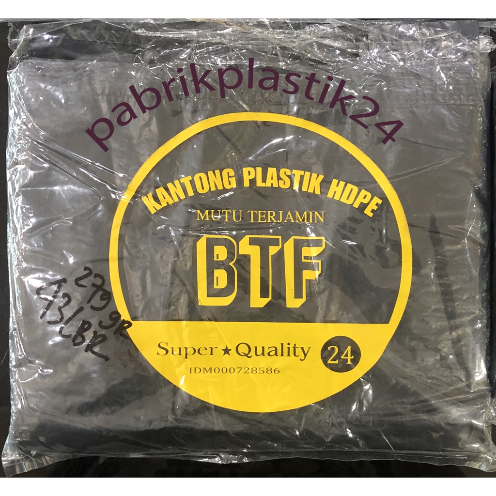 KANTONG PLASTIK KRESEK HITAM BTF Tebal