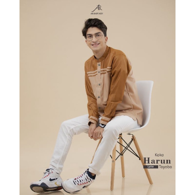 Terbaru ✅Koko Harun kemeja arrafi baju lengan panjang bahan adem istimewa ORI arrafi