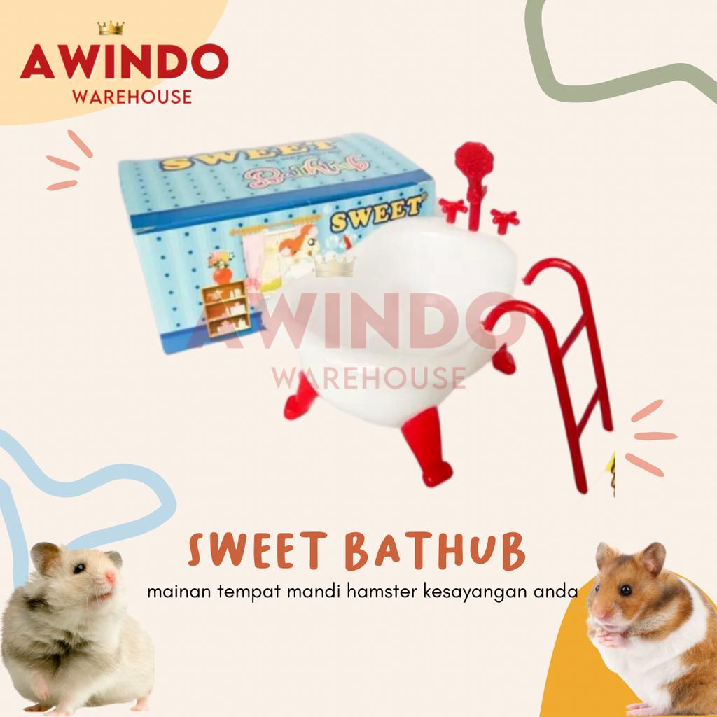 SWEET BATHUB - Mainan Hamster Tempat Pasir Mandi Tidur Main
