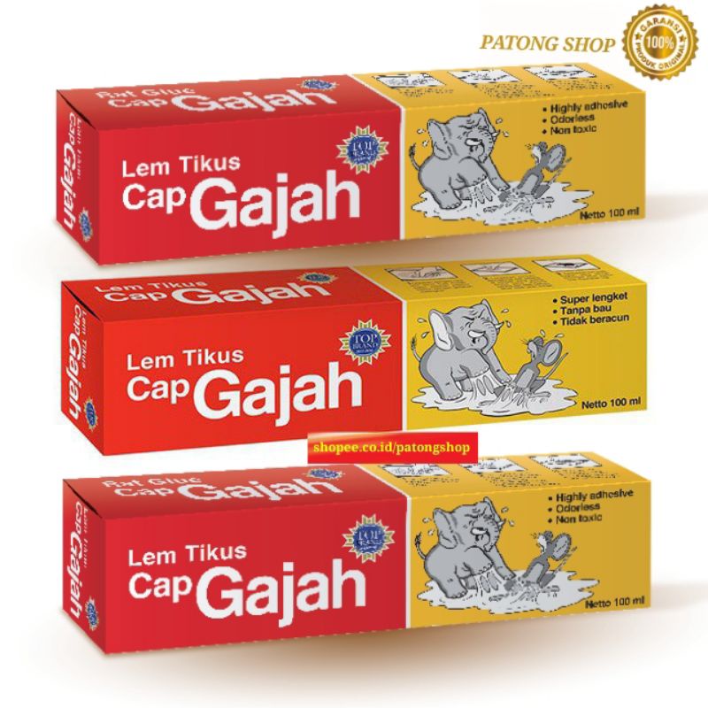 Lem Tikus Cap Gajah Tube 100ml - Daya Rekat Extra Kuat