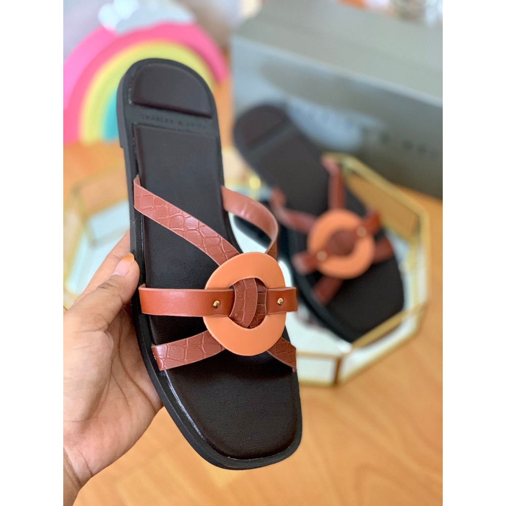 [7.7 Boombastis Sale⚡] - CLEARANCE SALE! SANDALS WANITA CKS429 CK FLAT SANDALS PREMIUM IMPORT