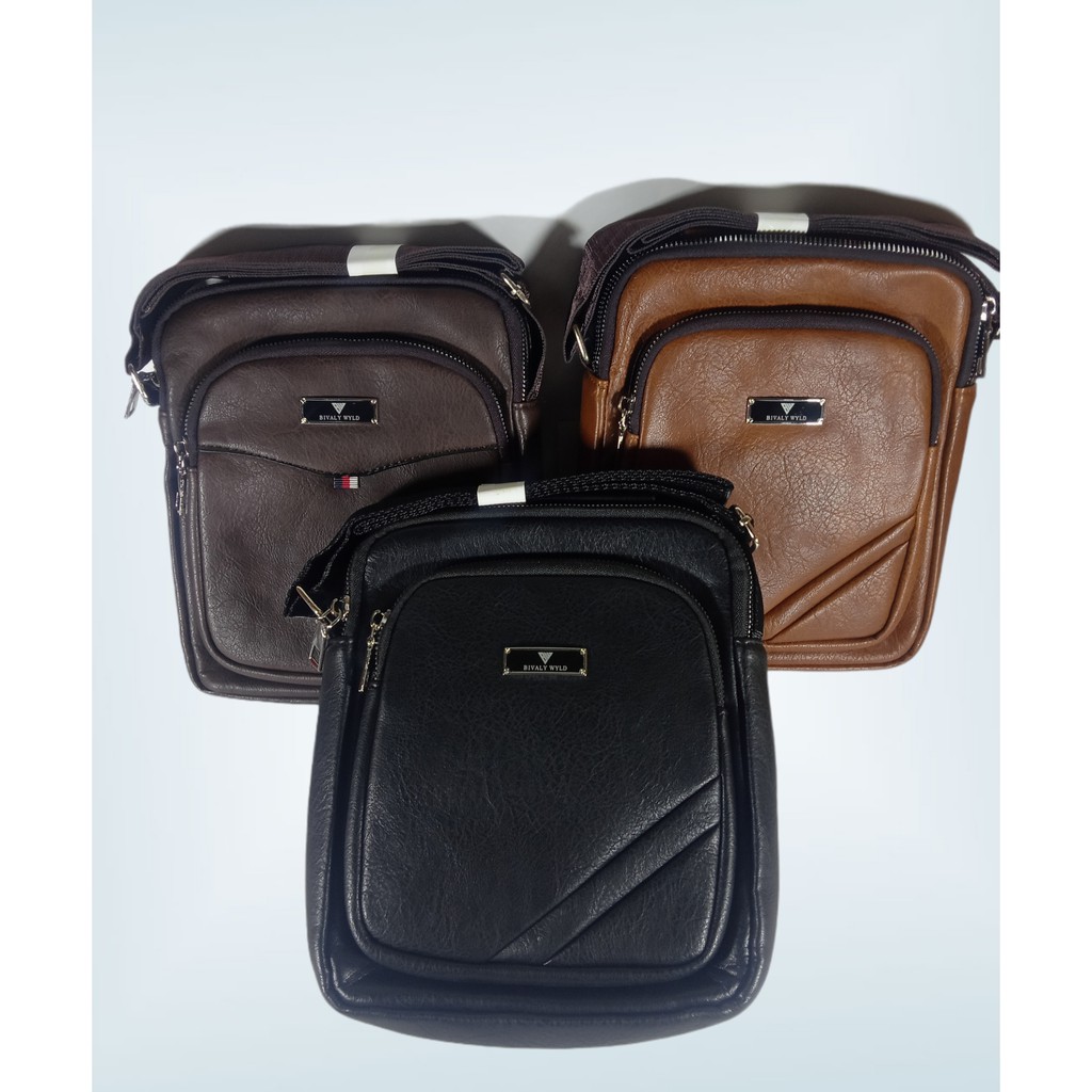TAS SELEMPANG COWOK KULIT IMPORT / TAS PRIA / BIVALY WYLD